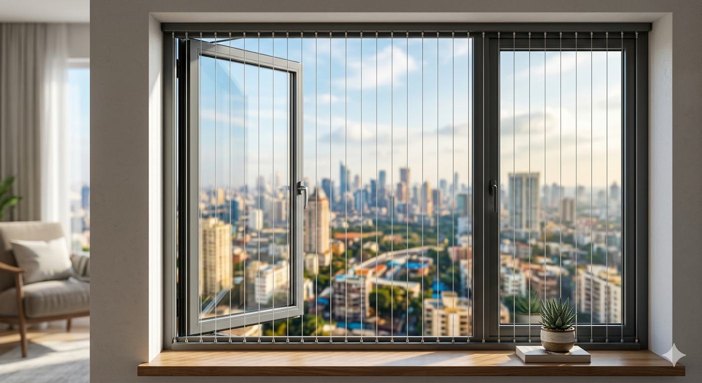 Invisible Grill for Windows Madhapur | TG Safety Nets